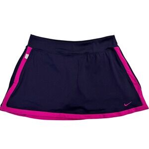 Nike Court Dri-FIT Tennis Pickleball Skort Women's Medium Navy Blue Pink Shorts